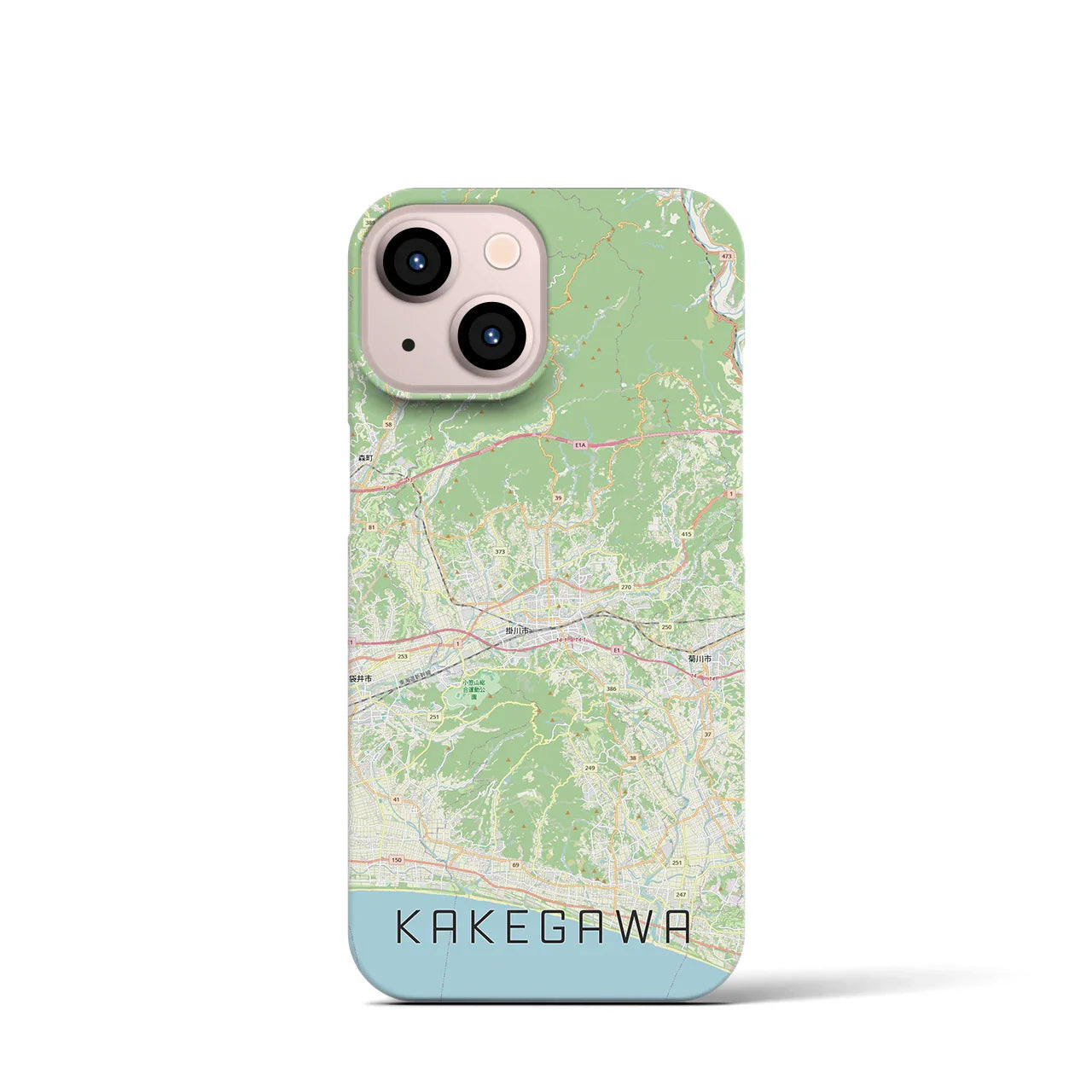【掛川3(静岡県)】地図柄iPhoneケース(バックカバータイプ)