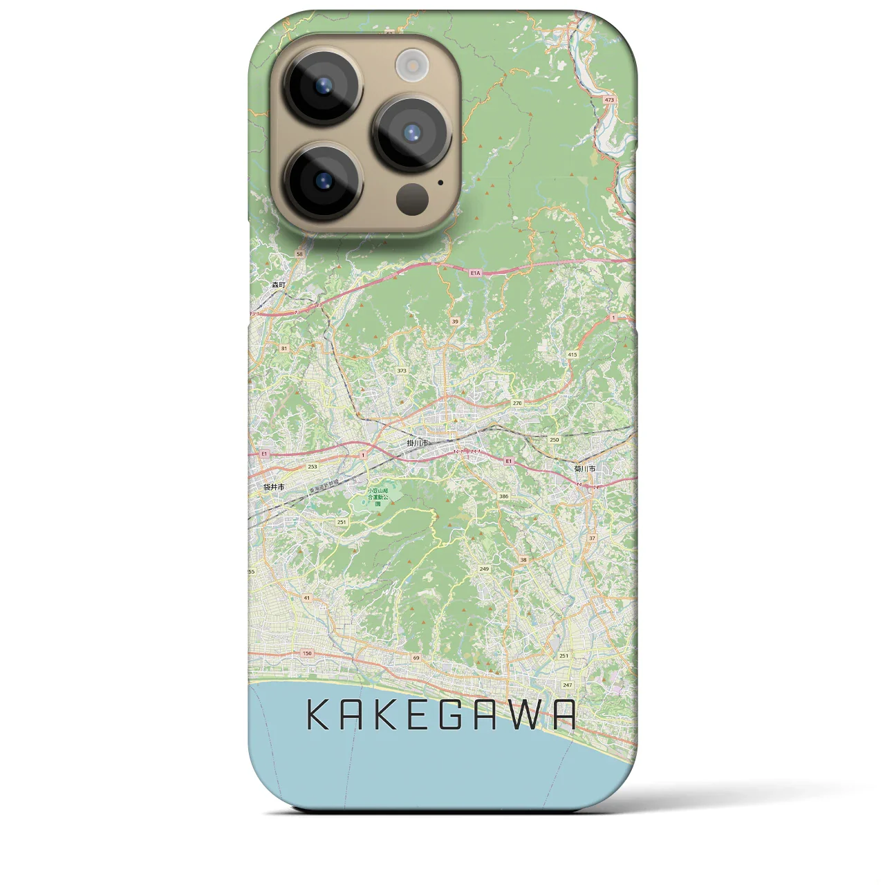 【掛川3(静岡県)】地図柄iPhoneケース(バックカバータイプ)