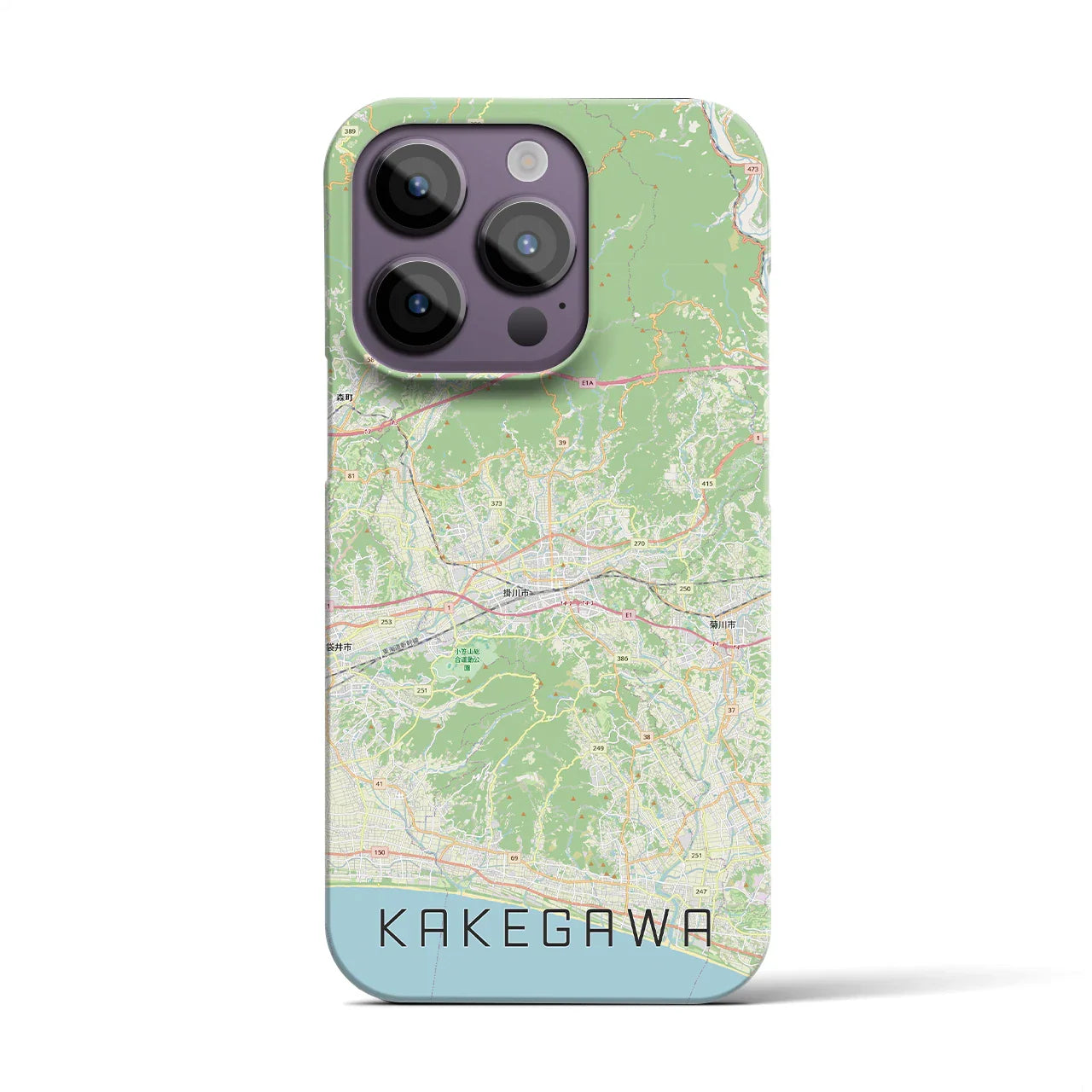 【掛川3(静岡県)】地図柄iPhoneケース(バックカバータイプ)