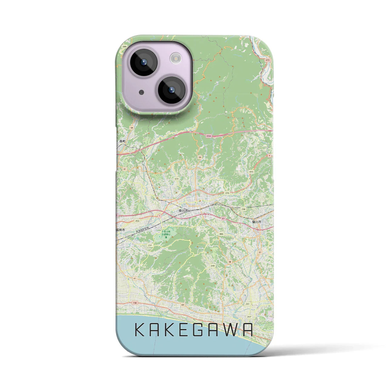【掛川3(静岡県)】地図柄iPhoneケース(バックカバータイプ)