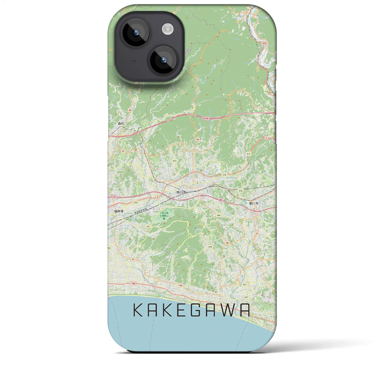 【掛川3(静岡県)】地図柄iPhoneケース(バックカバータイプ)