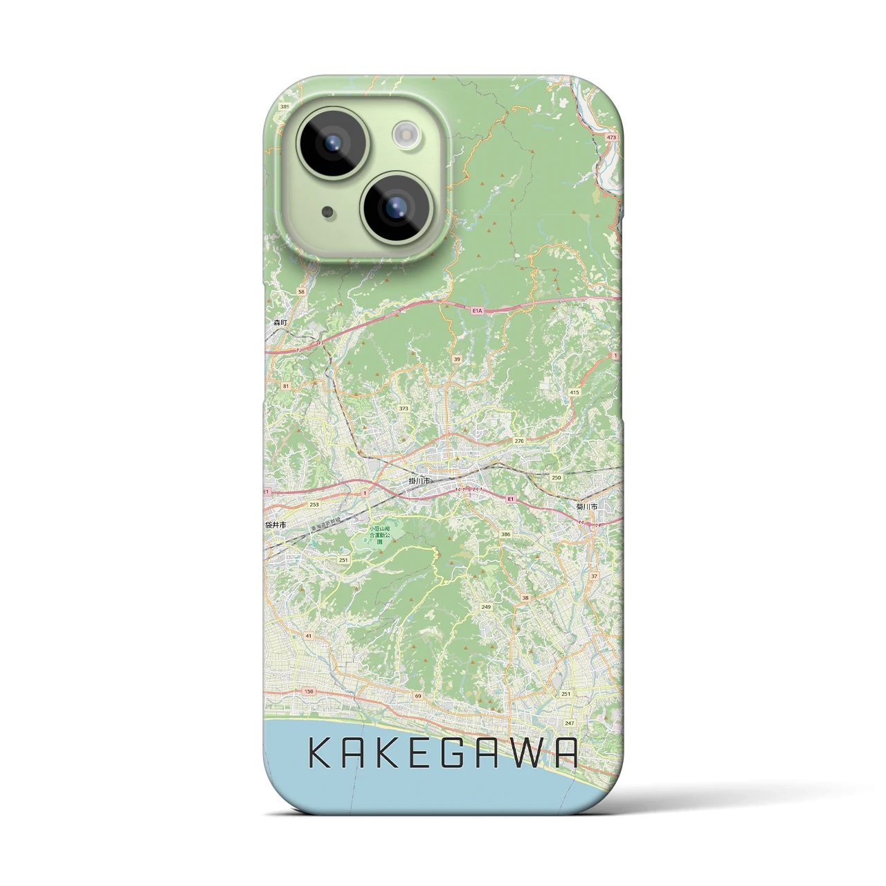 【掛川3(静岡県)】地図柄iPhoneケース(バックカバータイプ)