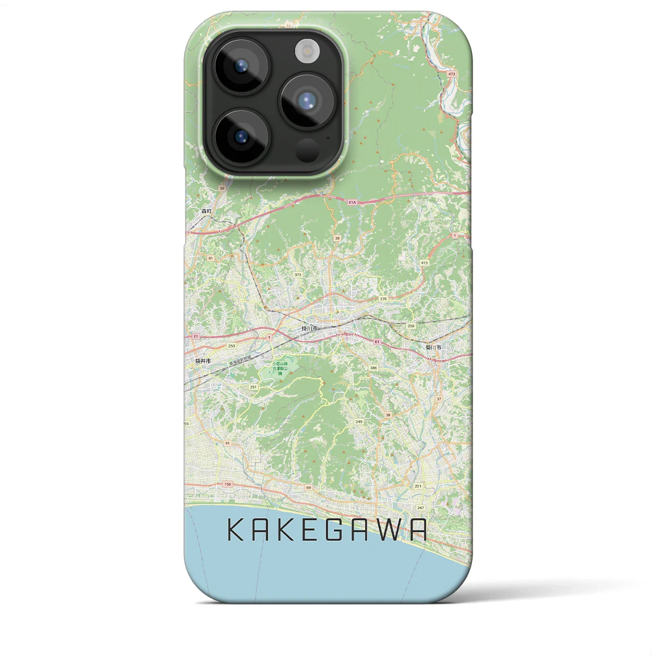 【掛川3(静岡県)】地図柄iPhoneケース(バックカバータイプ)