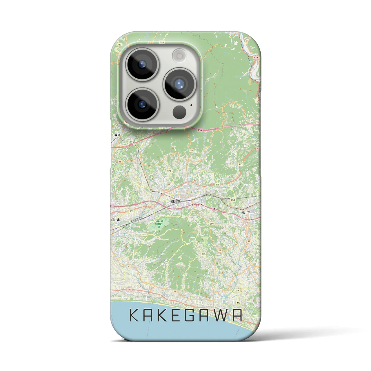 【掛川3(静岡県)】地図柄iPhoneケース(バックカバータイプ)