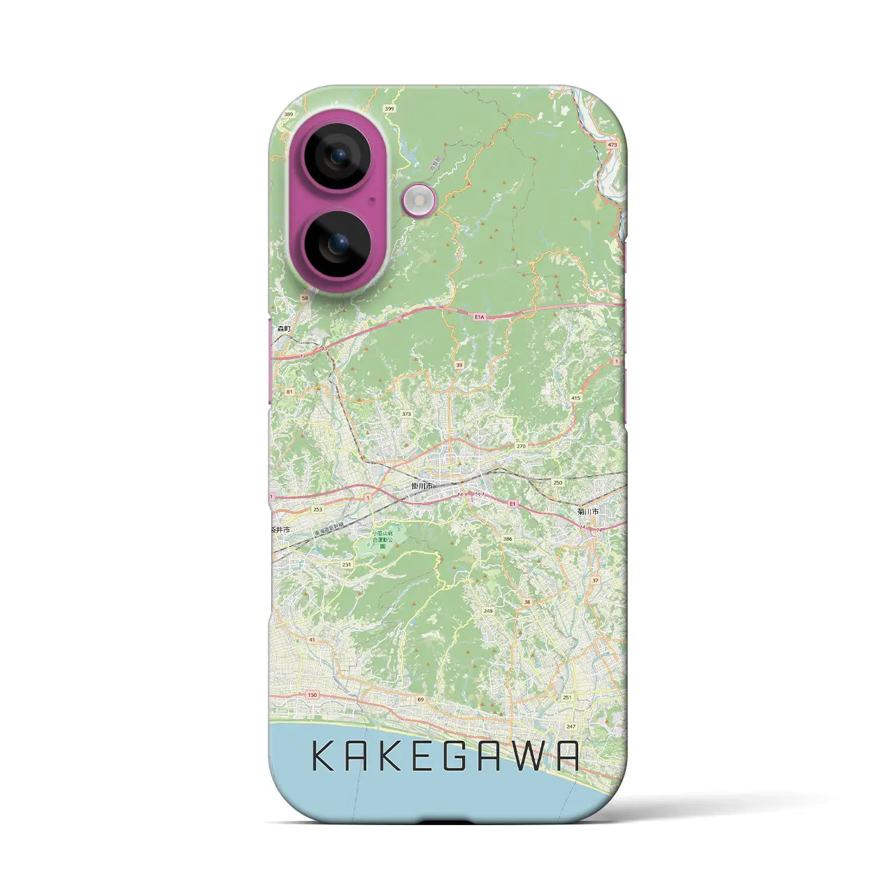 【掛川3(静岡県)】地図柄iPhoneケース(バックカバータイプ)