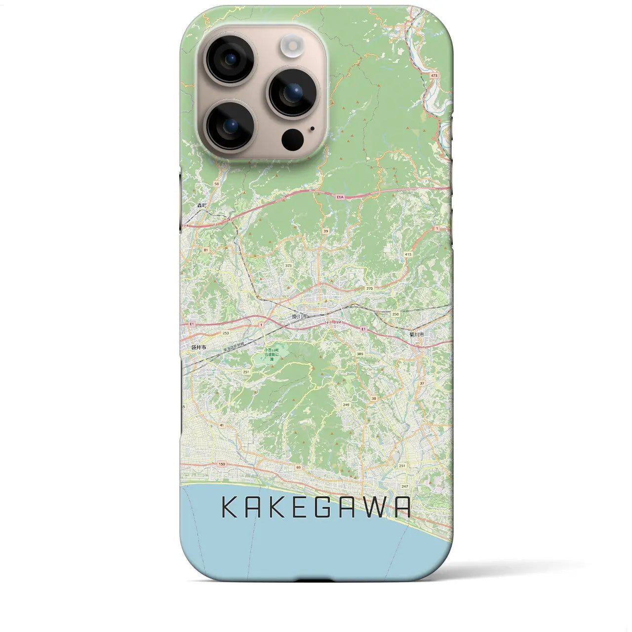 【掛川3(静岡県)】地図柄iPhoneケース(バックカバータイプ)