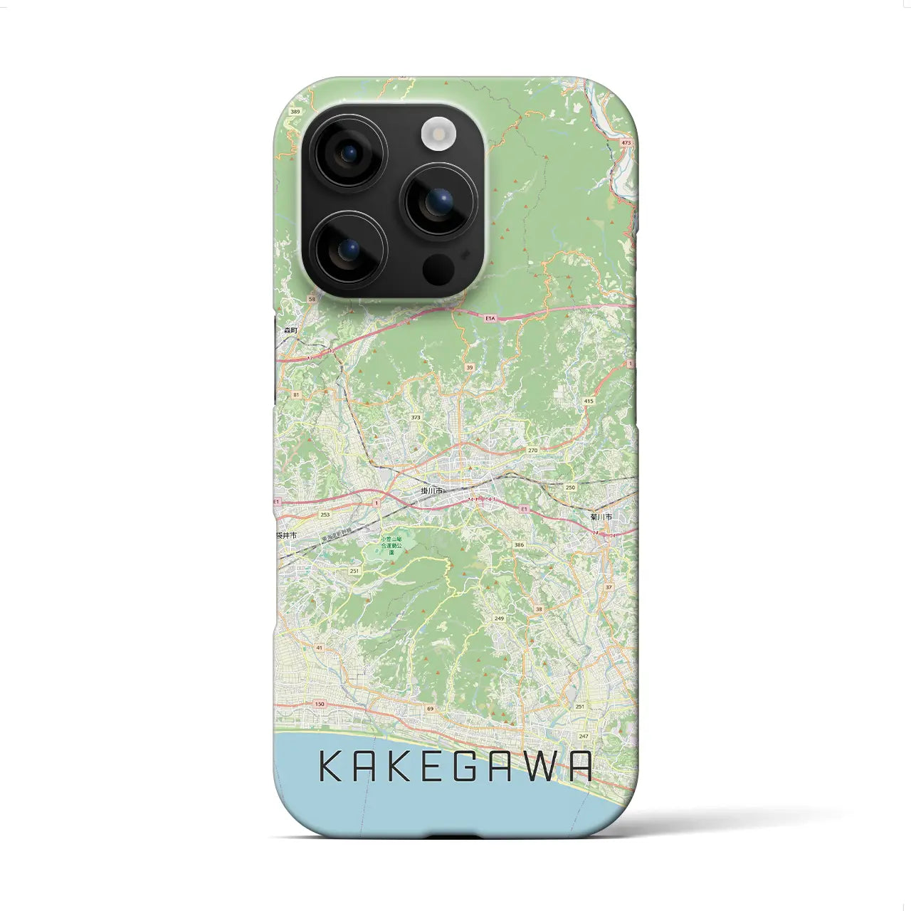 【掛川3(静岡県)】地図柄iPhoneケース(バックカバータイプ)