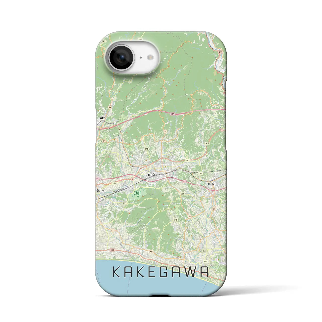 【掛川3(静岡県)】地図柄iPhoneケース(バックカバータイプ)