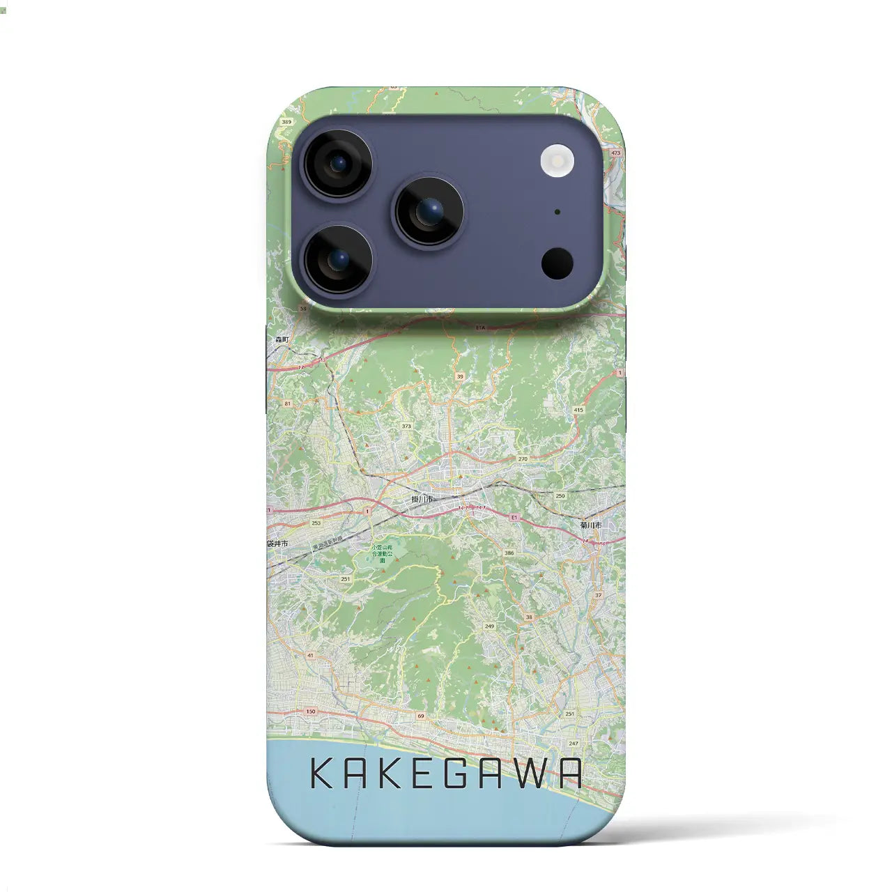 【掛川3(静岡県)】地図柄iPhoneケース(バックカバータイプ)