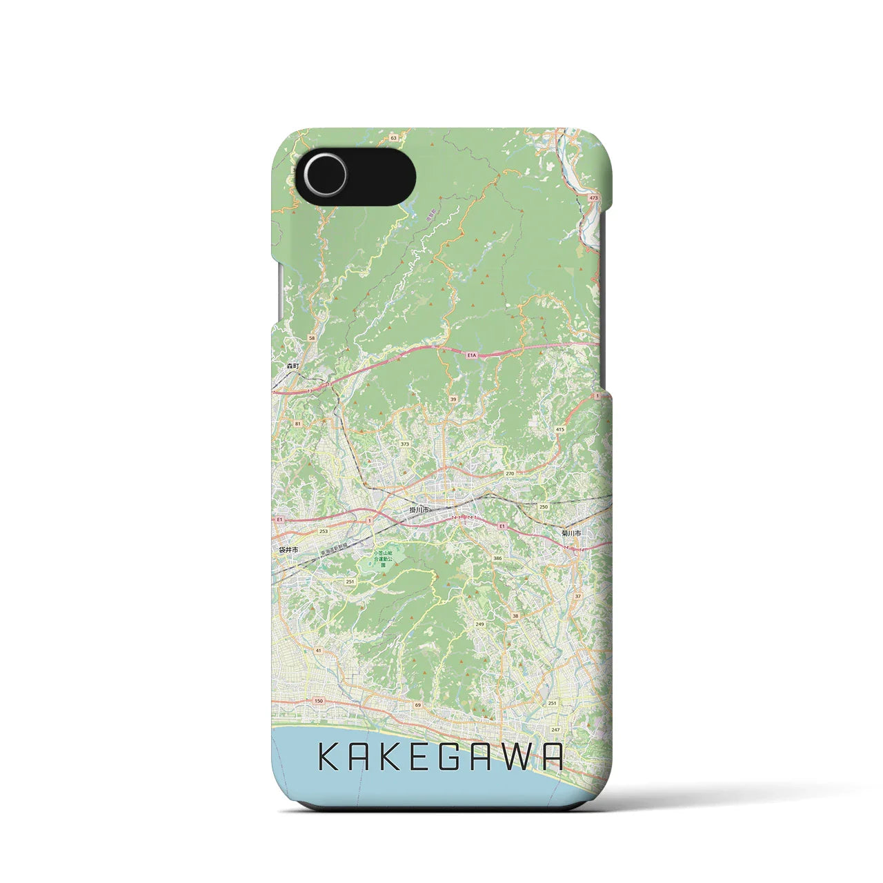 【掛川3(静岡県)】地図柄iPhoneケース(バックカバータイプ)