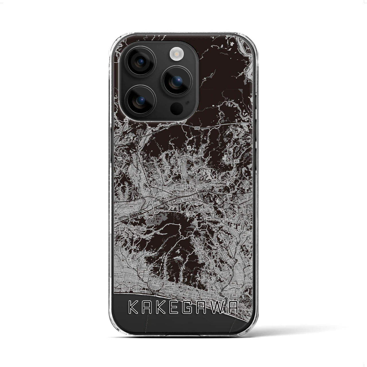 【掛川3(静岡県)】地図柄iPhoneケース(クリアタイプ)