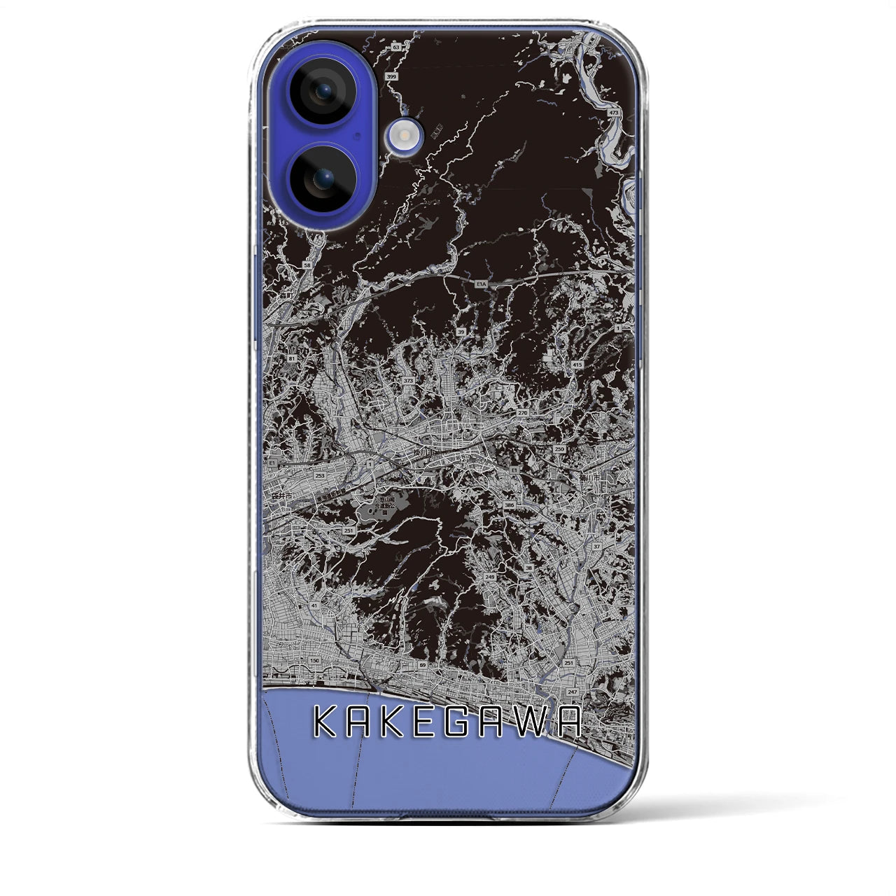 【掛川3(静岡県)】地図柄iPhoneケース(クリアタイプ)