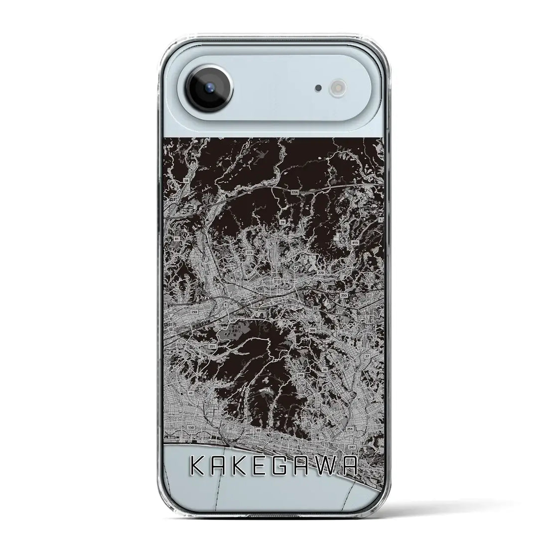 【掛川3(静岡県)】地図柄iPhoneケース(クリアタイプ)モノトーン・iPhone 17 Pro Max 用