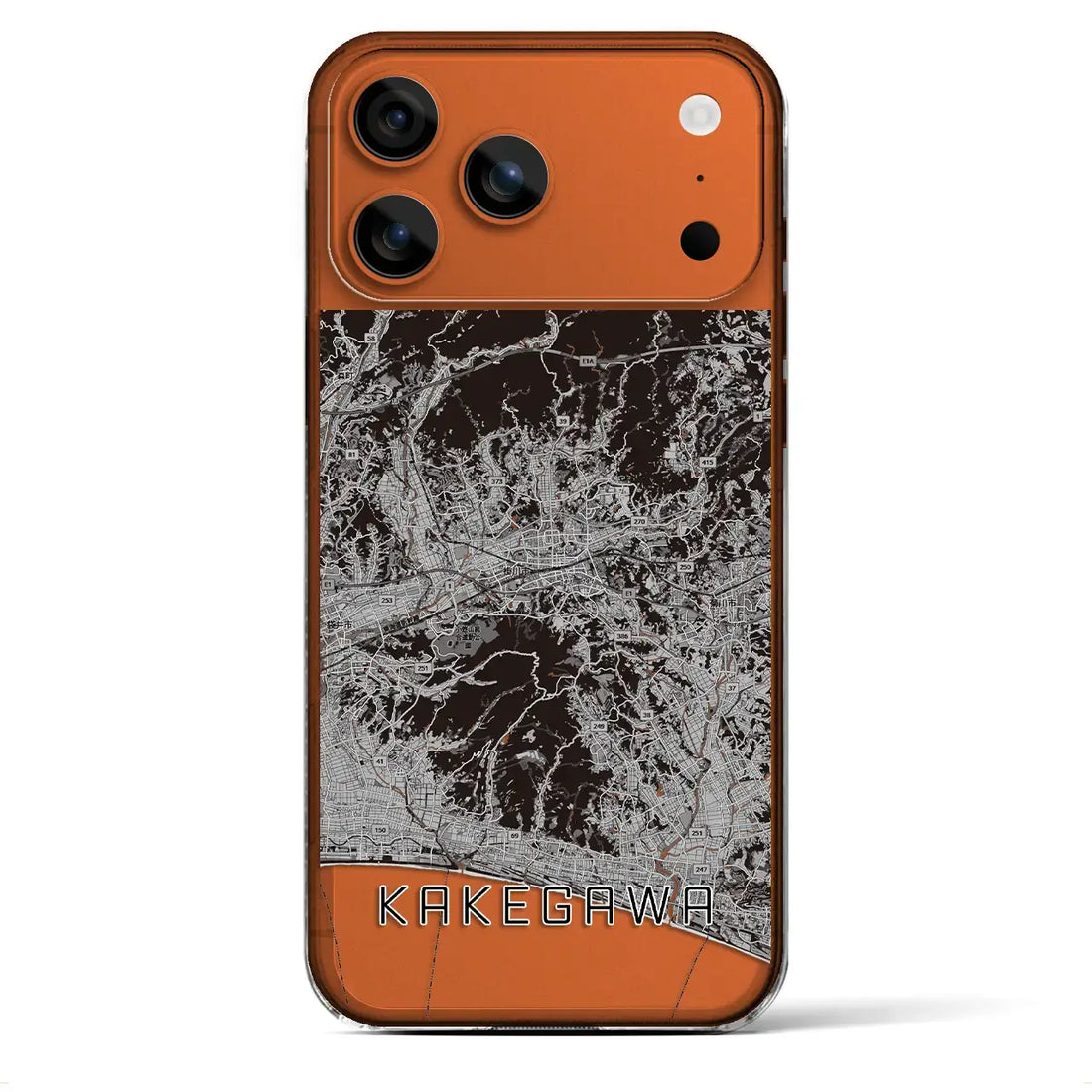 【掛川3(静岡県)】地図柄iPhoneケース(クリアタイプ)