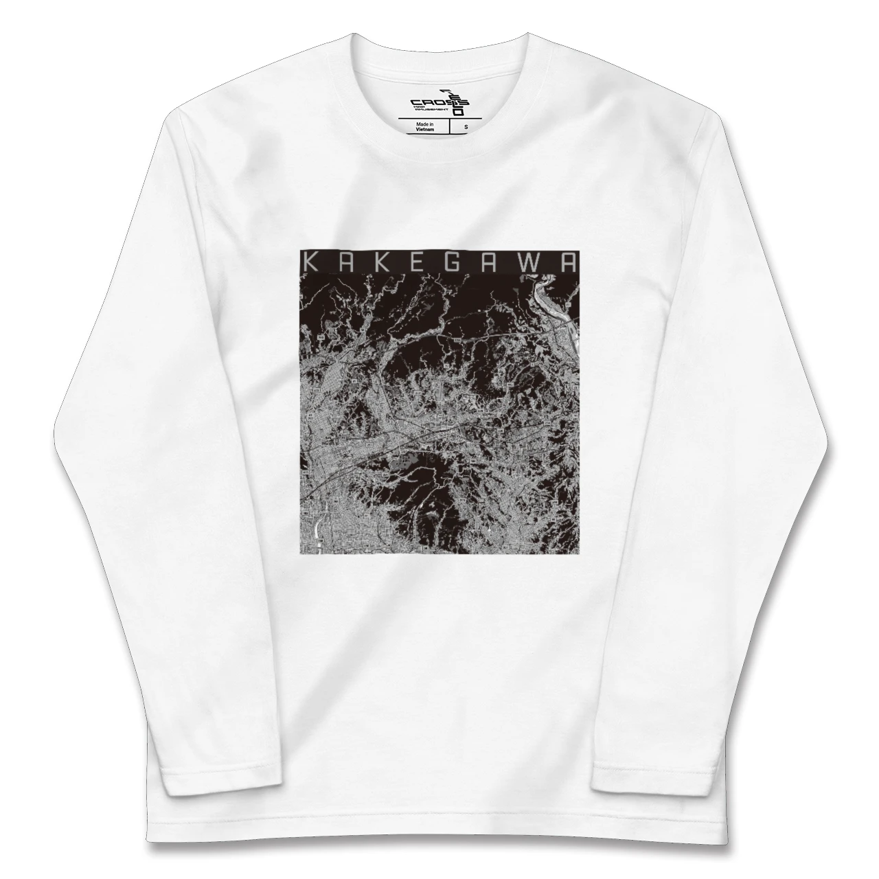 【掛川3(静岡県)】地図柄ロングスリーブTシャツ