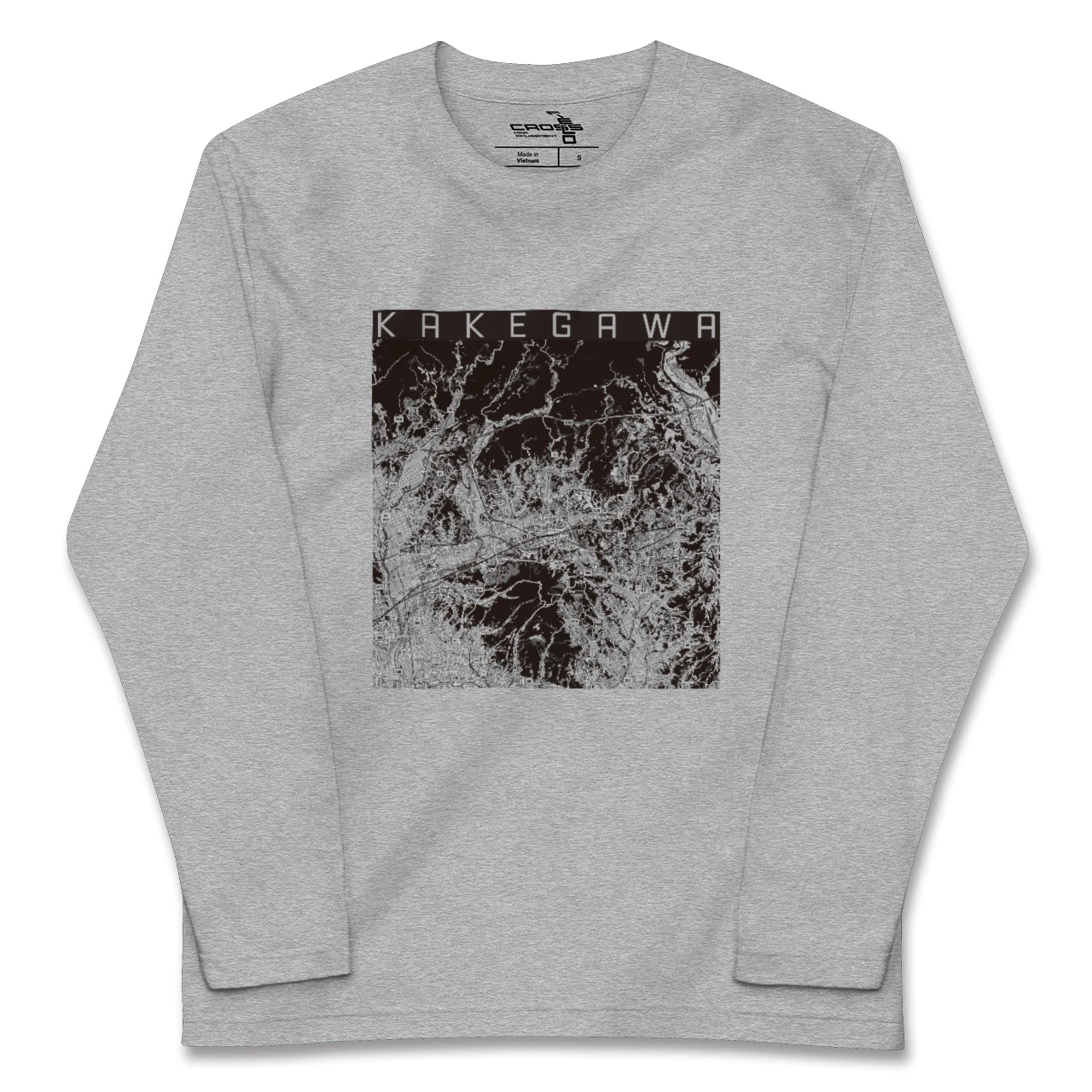 【掛川3(静岡県)】地図柄ロングスリーブTシャツ