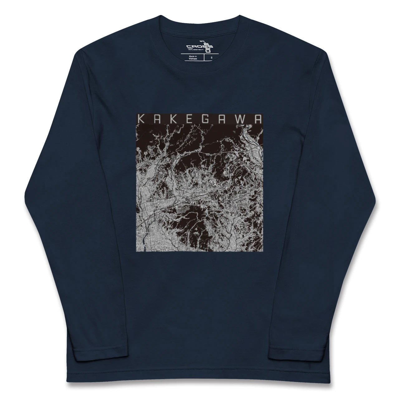 【掛川3(静岡県)】地図柄ロングスリーブTシャツ