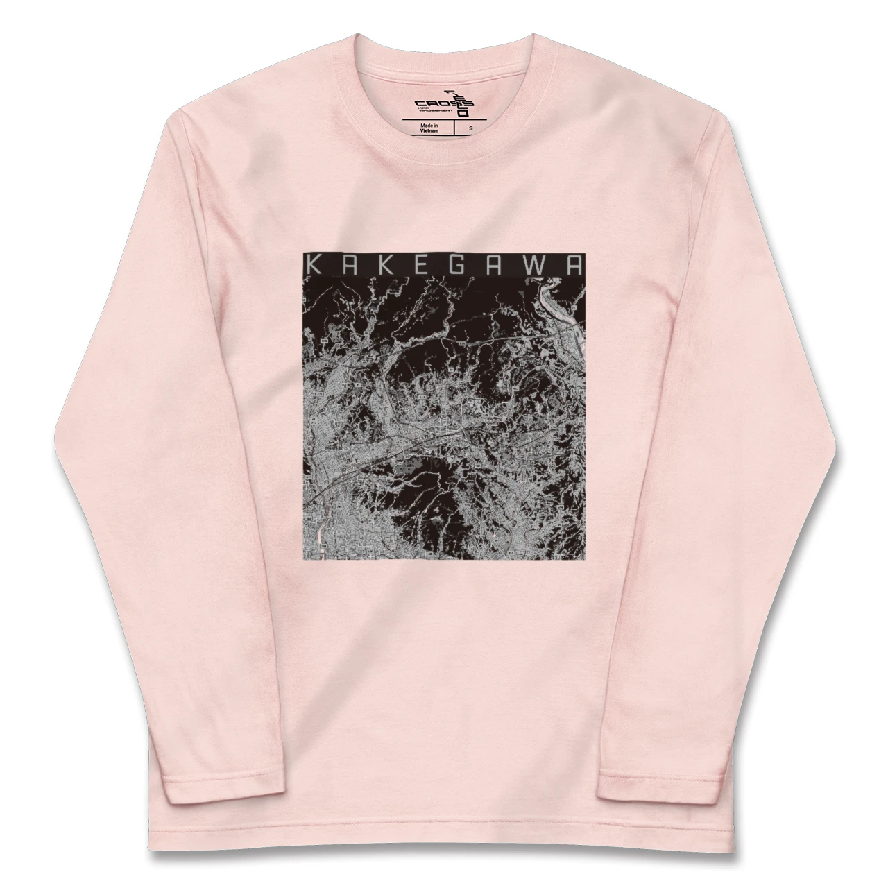 【掛川3(静岡県)】地図柄ロングスリーブTシャツ