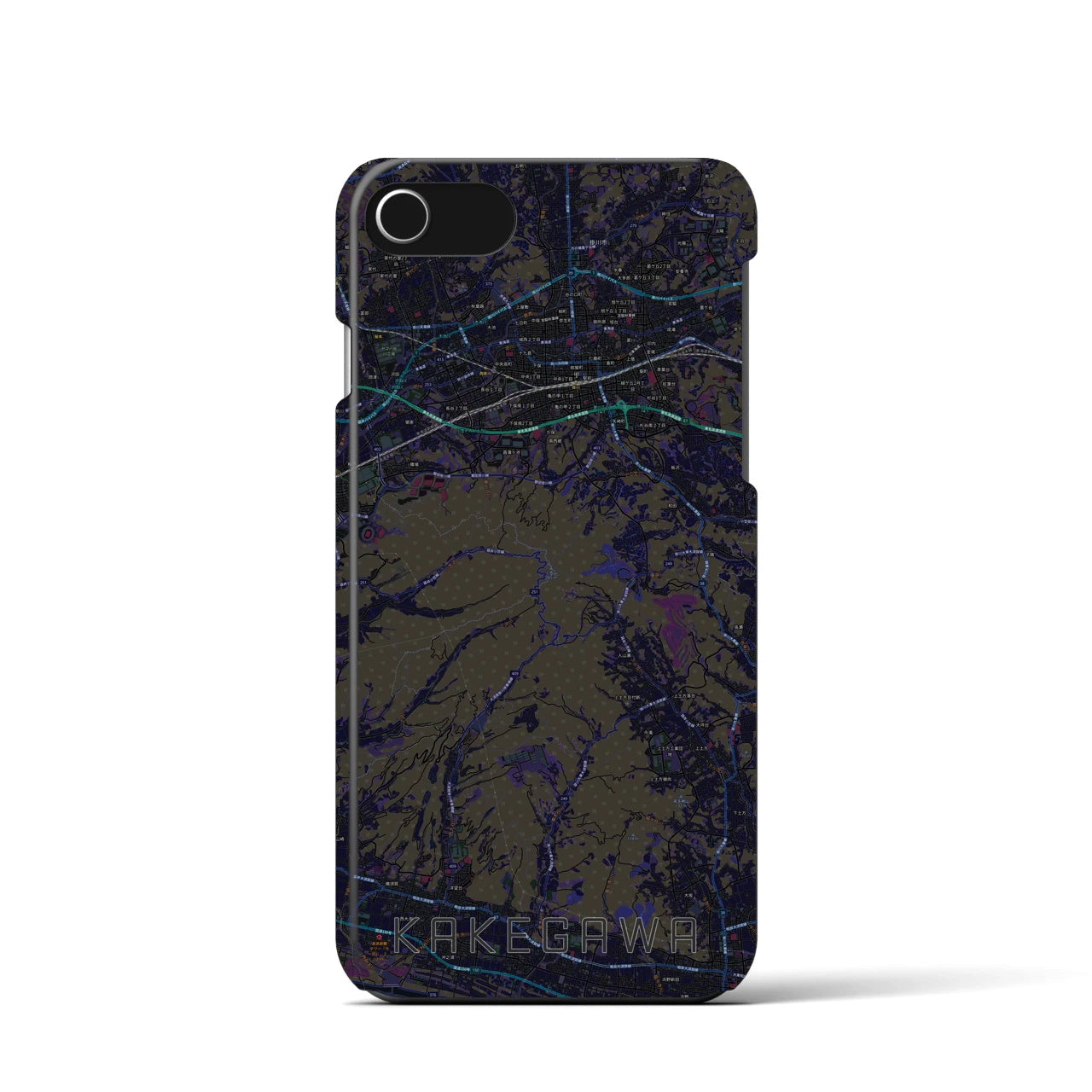 【掛川(静岡県)】地図柄iPhoneケース(バックカバータイプ)