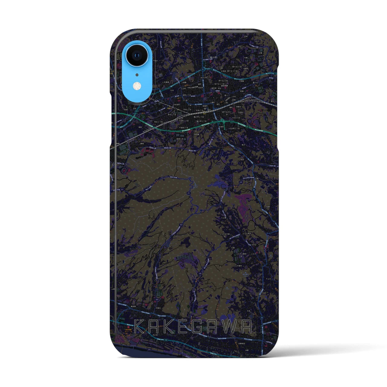 【掛川(静岡県)】地図柄iPhoneケース(バックカバータイプ)