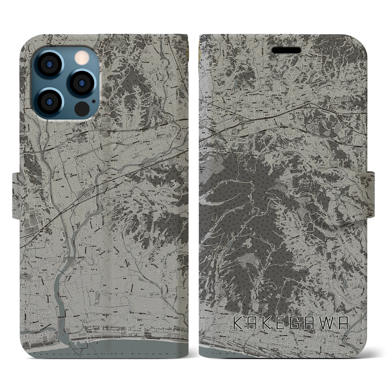 【掛川(静岡県)】地図柄iPhoneケース(手帳タイプ)