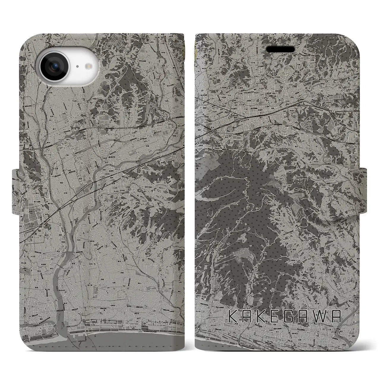 【掛川(静岡県)】地図柄iPhoneケース(手帳タイプ)