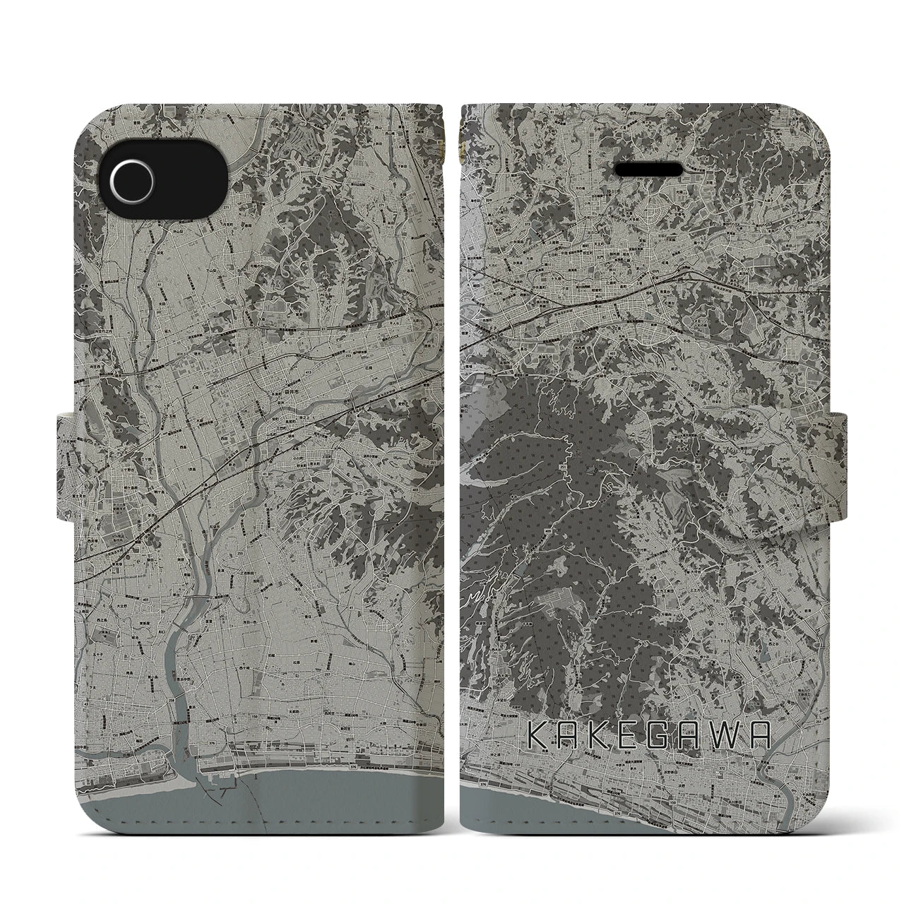 【掛川(静岡県)】地図柄iPhoneケース(手帳タイプ)