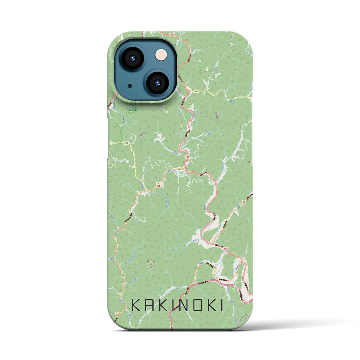 【柿木(島根県)】地図柄iPhoneケース(バックカバータイプ)
