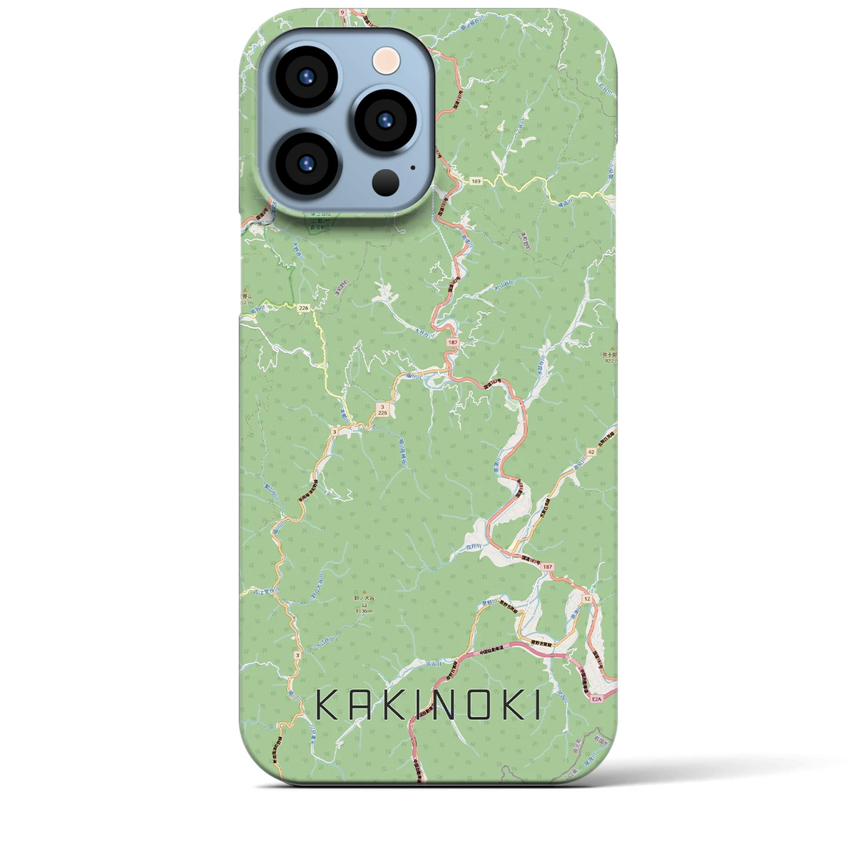 【柿木(島根県)】地図柄iPhoneケース(バックカバータイプ)