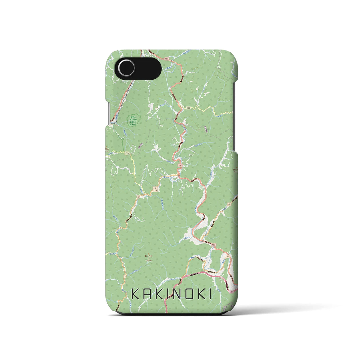 【柿木(島根県)】地図柄iPhoneケース(バックカバータイプ)