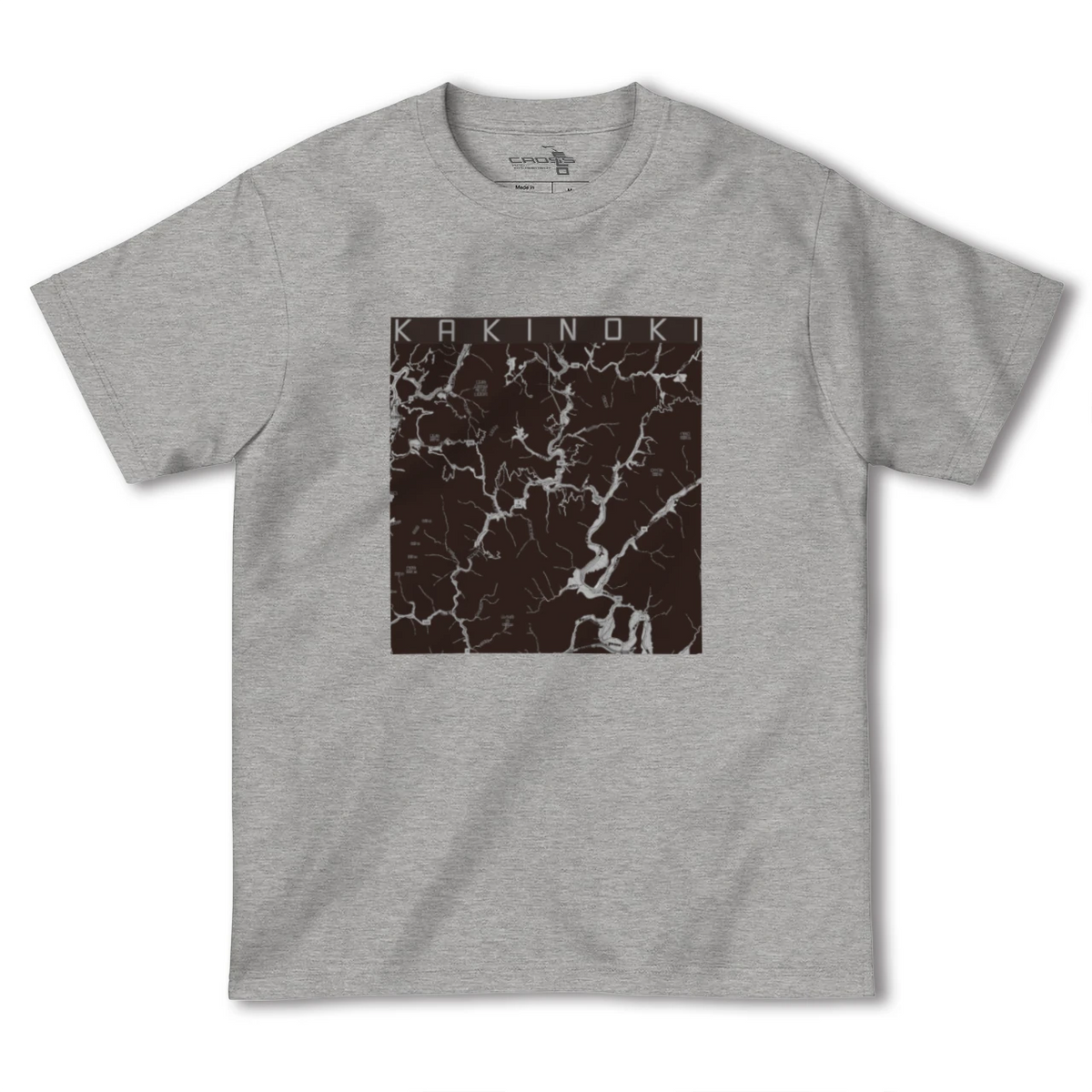 【柿木(島根県)】地図柄ヘビーウェイトTシャツ