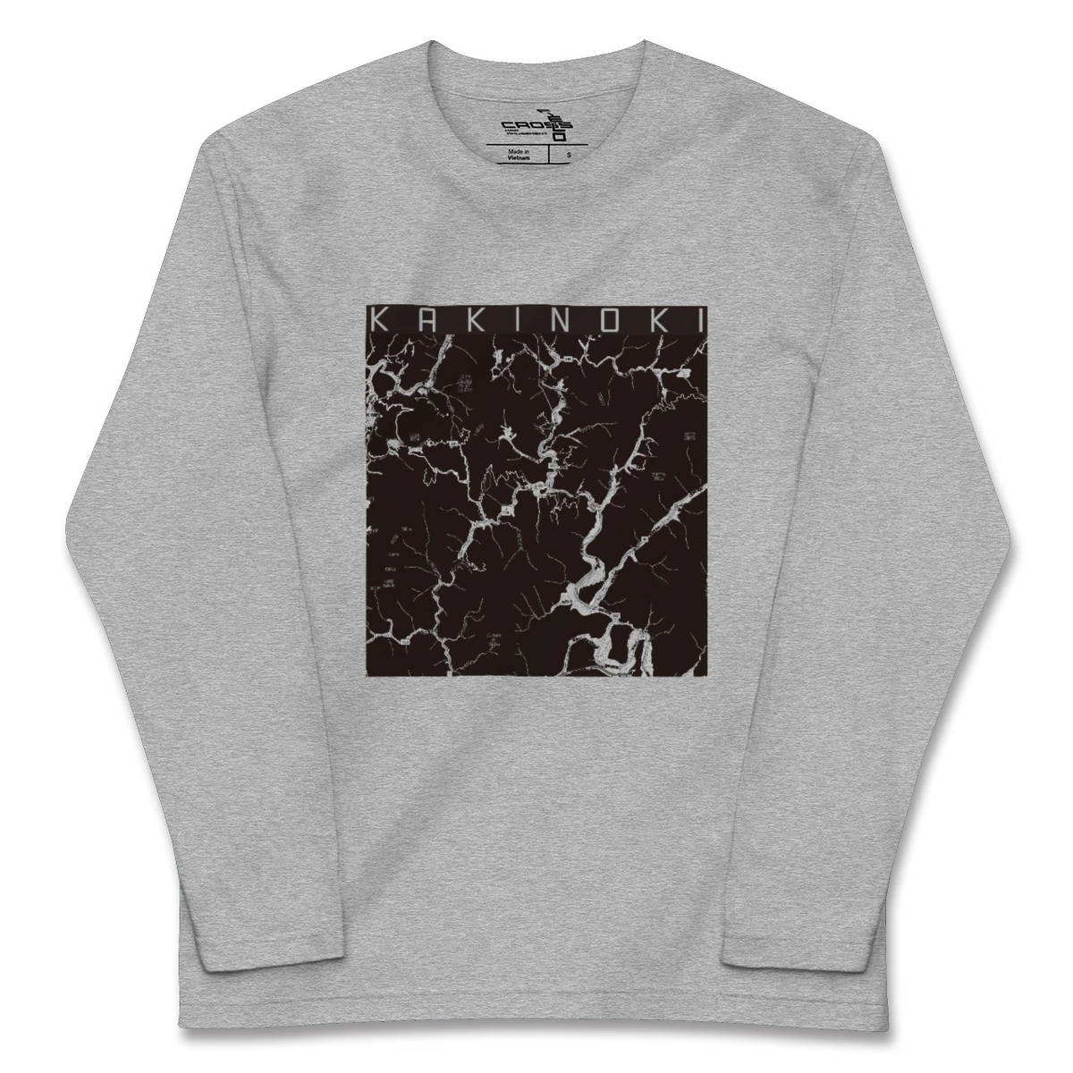 【柿木(島根県)】地図柄ロングスリーブTシャツ