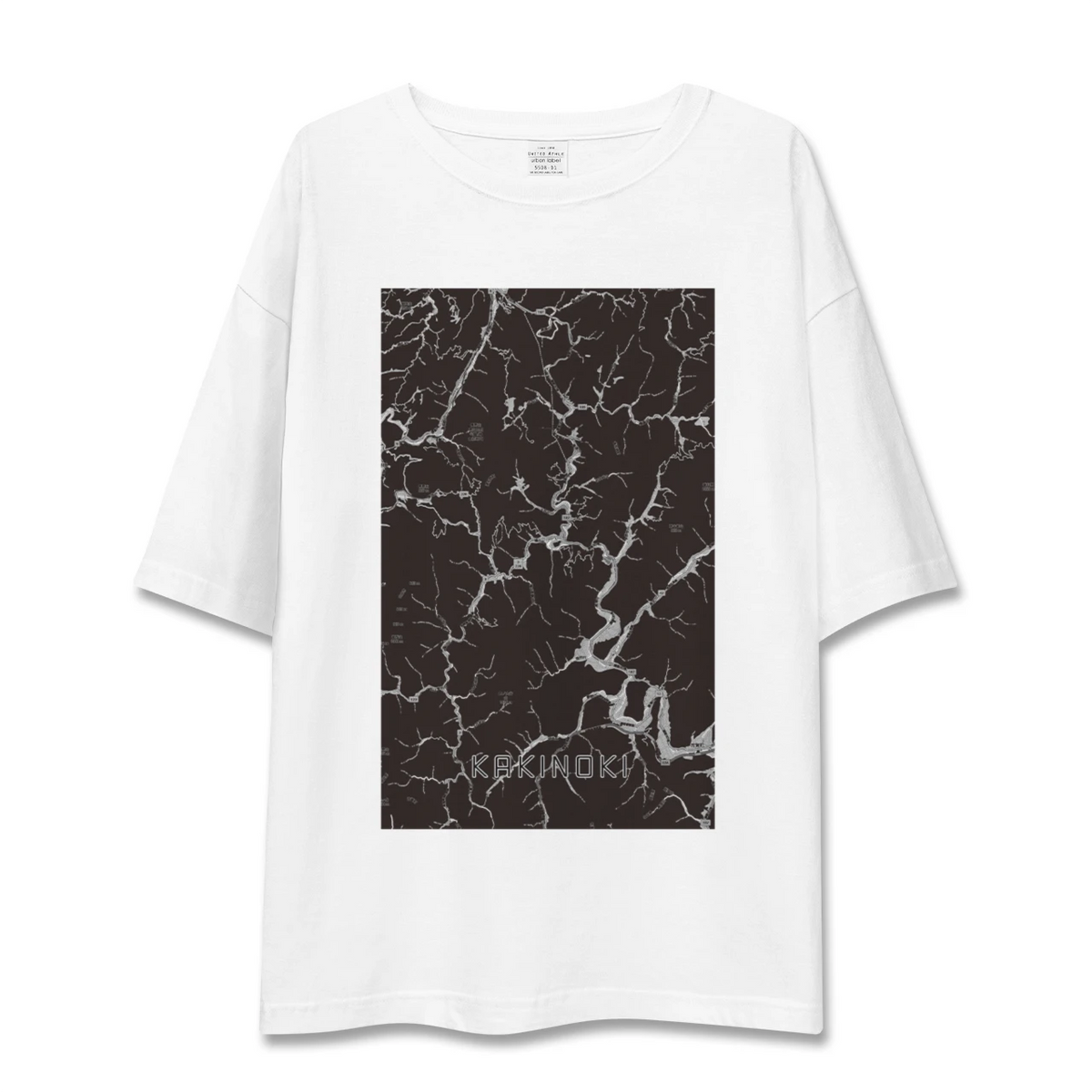 【柿木(島根県)】地図柄ビッグシルエットTシャツ