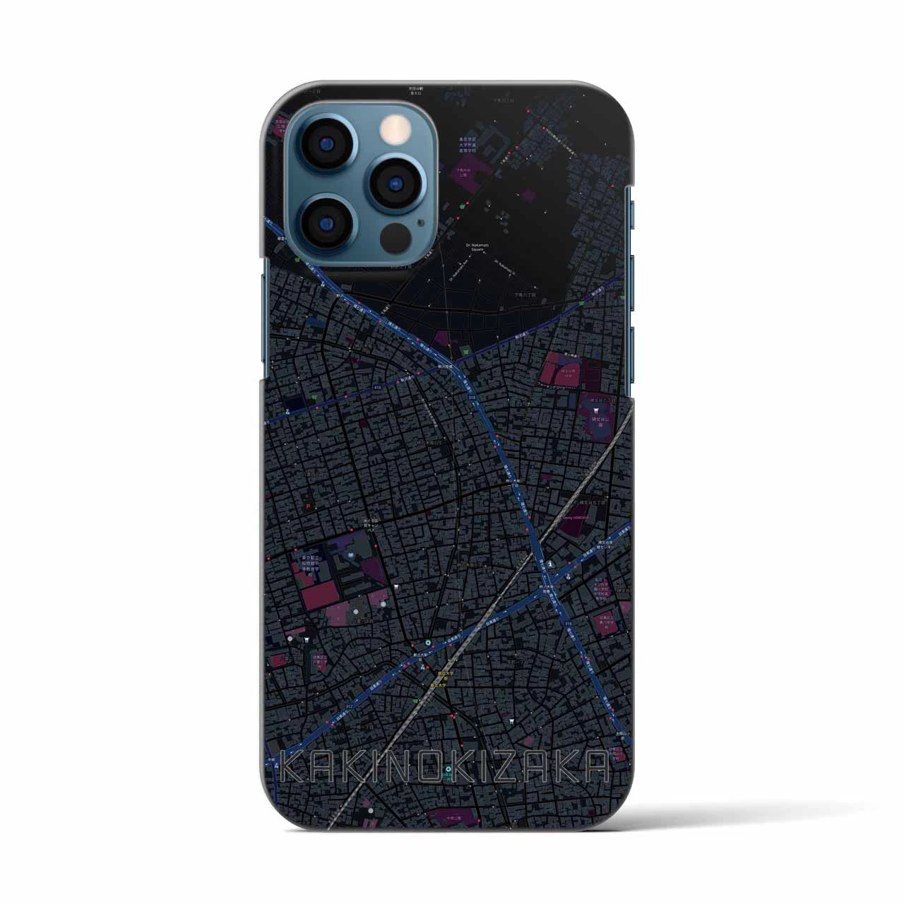 【柿の木坂(東京都)】地図柄iPhoneケース(バックカバータイプ)
