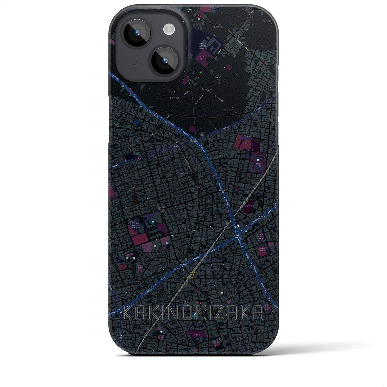 【柿の木坂(東京都)】地図柄iPhoneケース(バックカバータイプ)