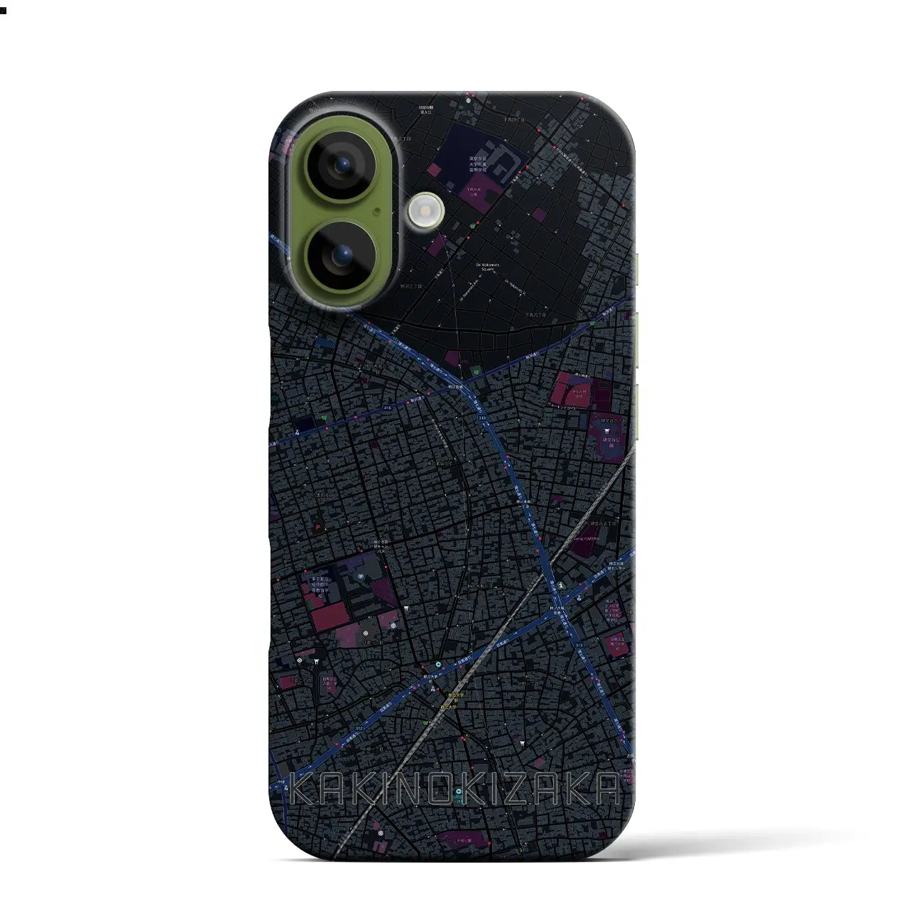 【柿の木坂(東京都)】地図柄iPhoneケース(バックカバータイプ)