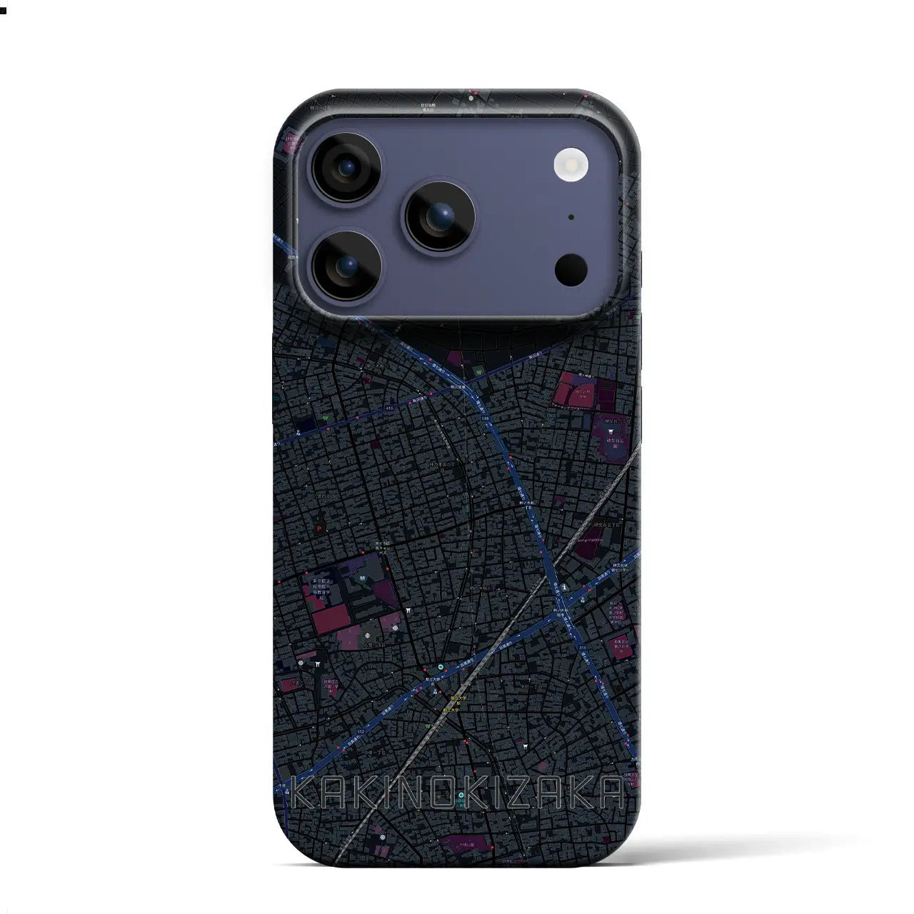 【柿の木坂(東京都)】地図柄iPhoneケース(バックカバータイプ)