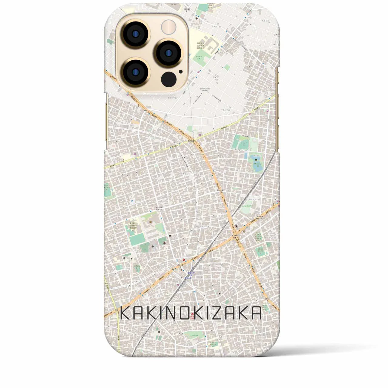 【柿の木坂(東京都)】地図柄iPhoneケース(バックカバータイプ)