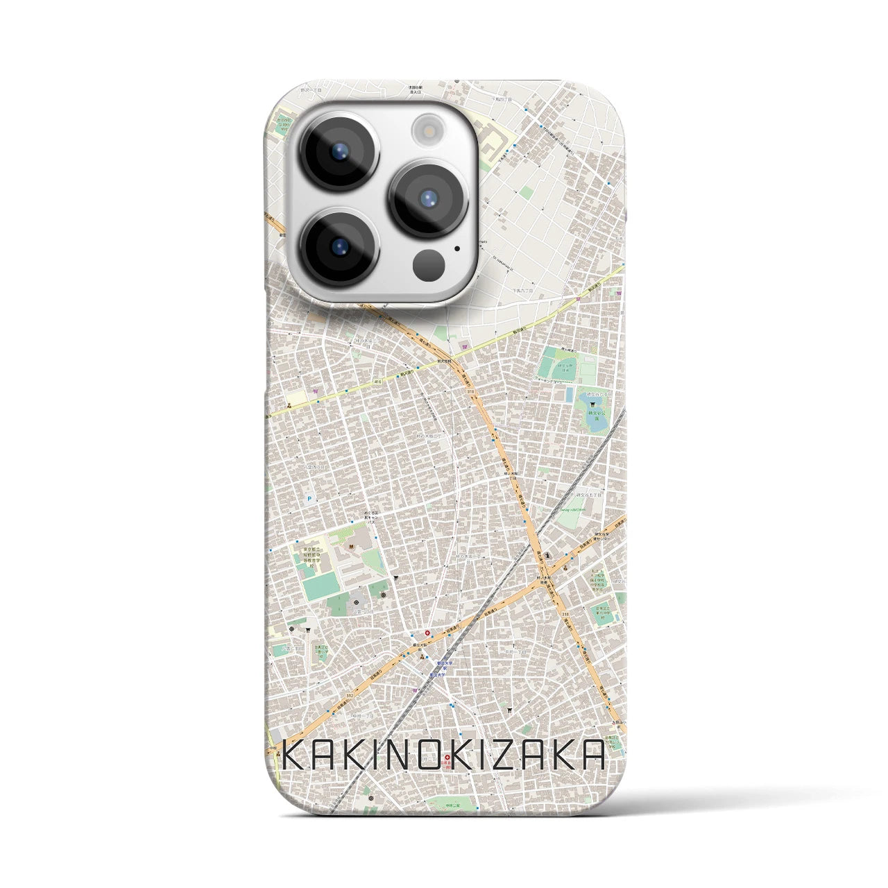 【柿の木坂(東京都)】地図柄iPhoneケース(バックカバータイプ)