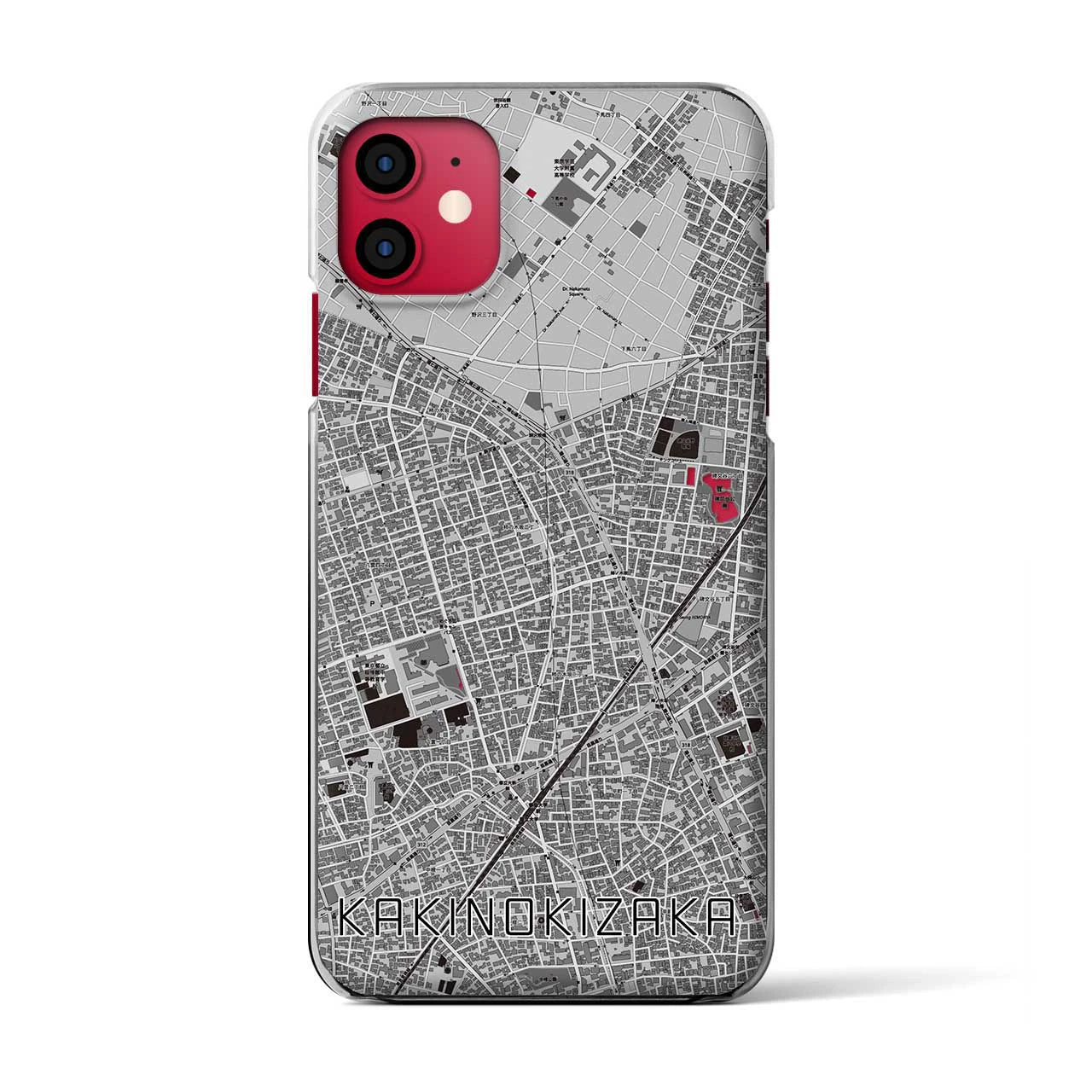 【柿の木坂(東京都)】地図柄iPhoneケース(クリアタイプ)