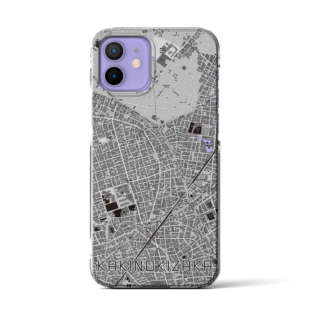 【柿の木坂(東京都)】地図柄iPhoneケース(クリアタイプ)