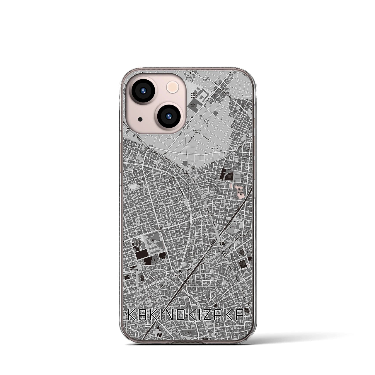 【柿の木坂(東京都)】地図柄iPhoneケース(クリアタイプ)