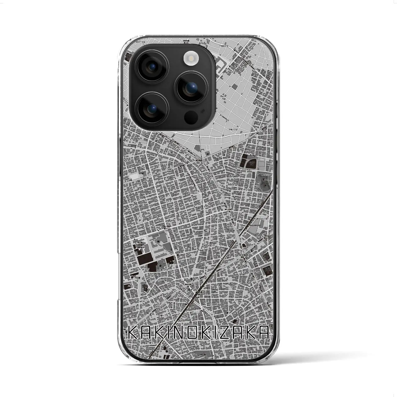 【柿の木坂(東京都)】地図柄iPhoneケース(クリアタイプ)