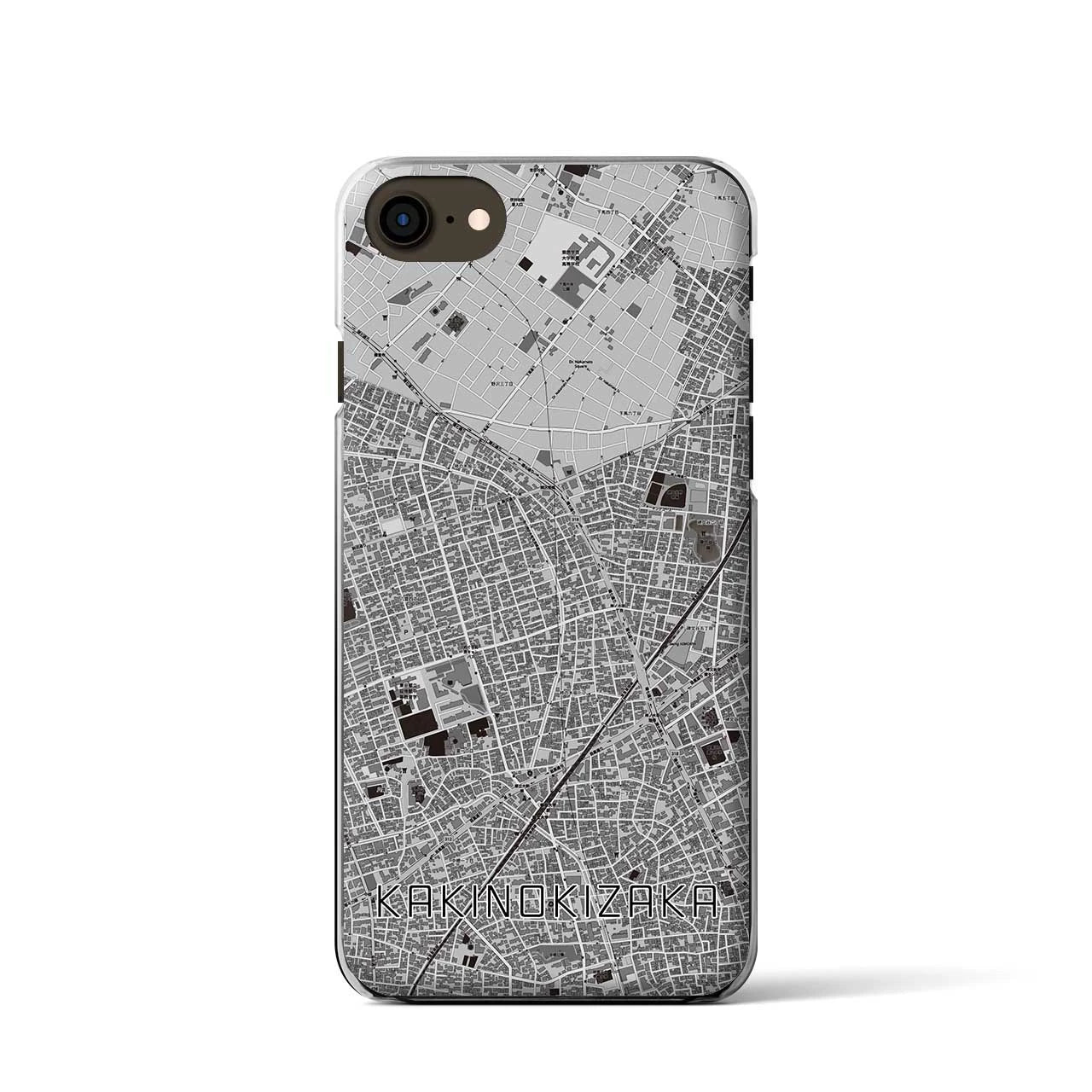 【柿の木坂(東京都)】地図柄iPhoneケース(クリアタイプ)