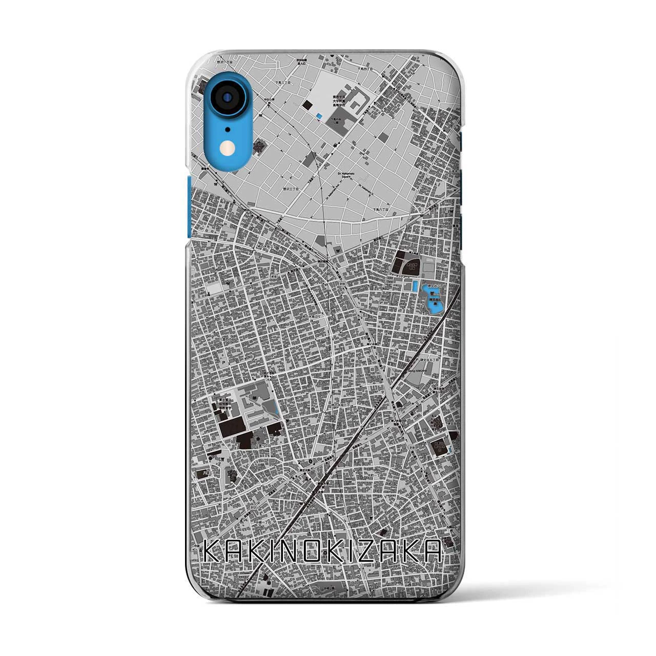 【柿の木坂(東京都)】地図柄iPhoneケース(クリアタイプ)