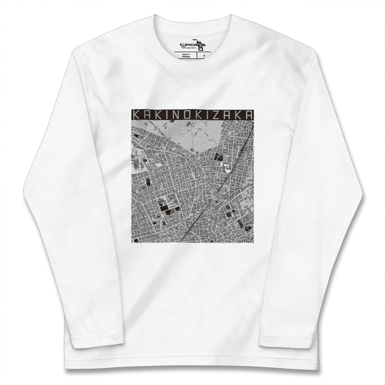 【柿の木坂(東京都)】地図柄ロングスリーブTシャツ