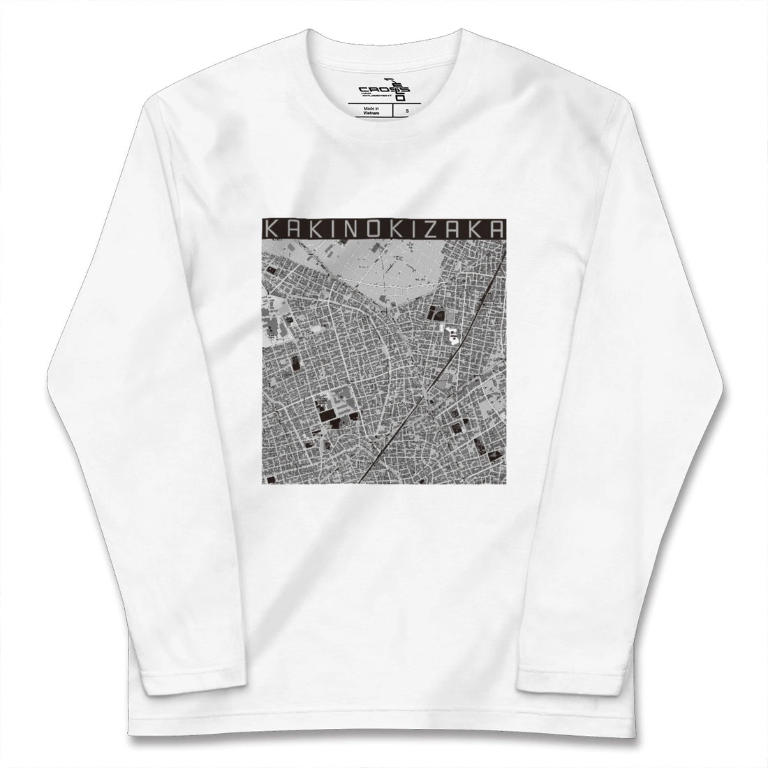 【柿の木坂(東京都)】地図柄ロングスリーブTシャツ