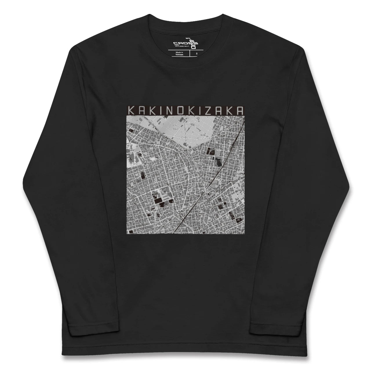 【柿の木坂(東京都)】地図柄ロングスリーブTシャツ