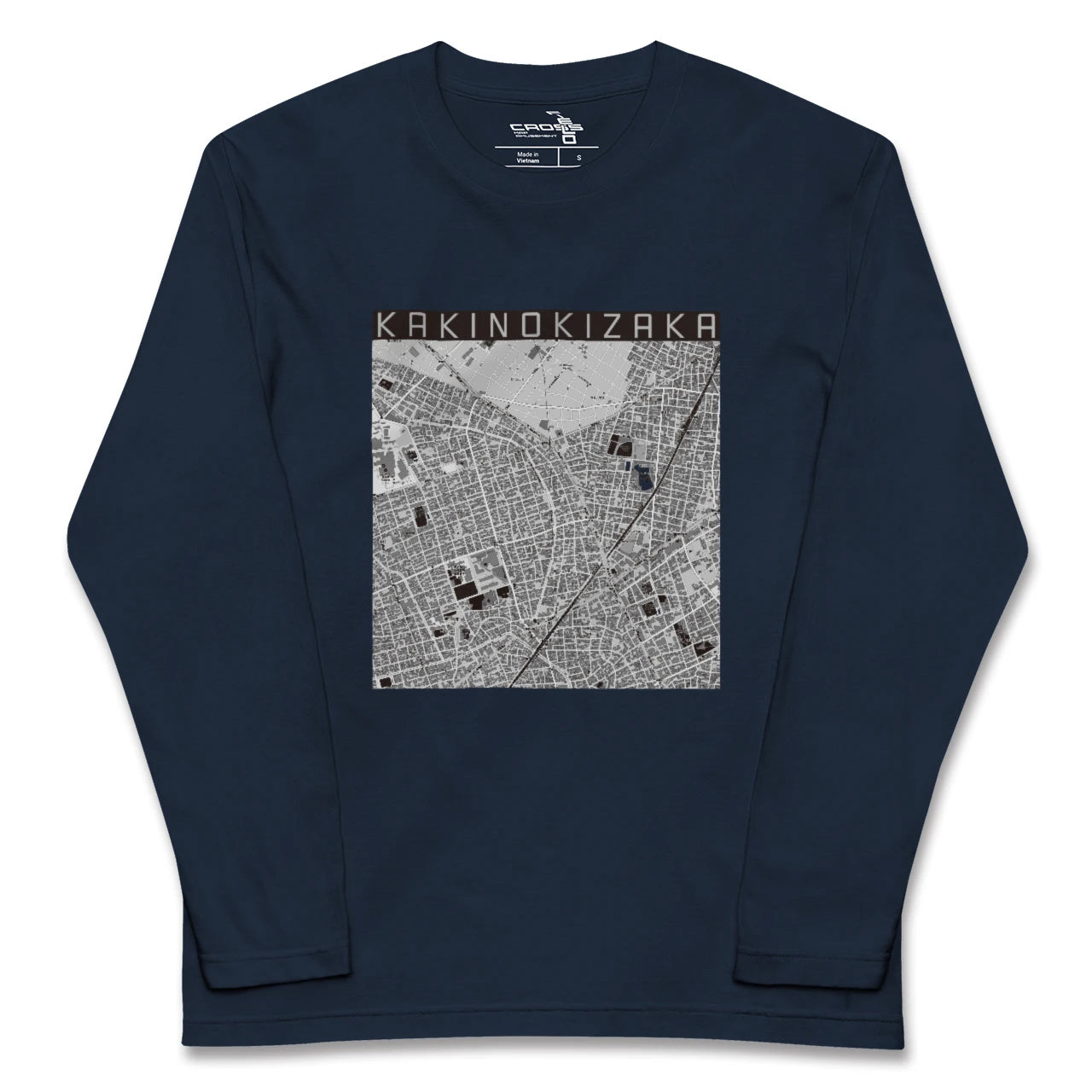 【柿の木坂(東京都)】地図柄ロングスリーブTシャツ