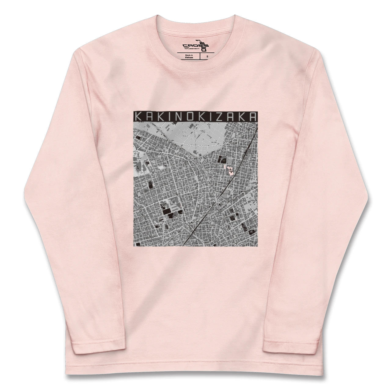 【柿の木坂(東京都)】地図柄ロングスリーブTシャツ